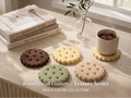 Lot de 4 Dessous de Verre Biscuit Dentelle & Sa Boîte Assortie