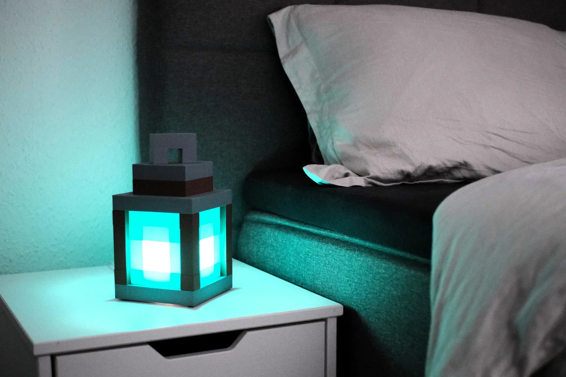Lanterne Minecraft LED 🔥 Veilleuse d'ambiance gaming