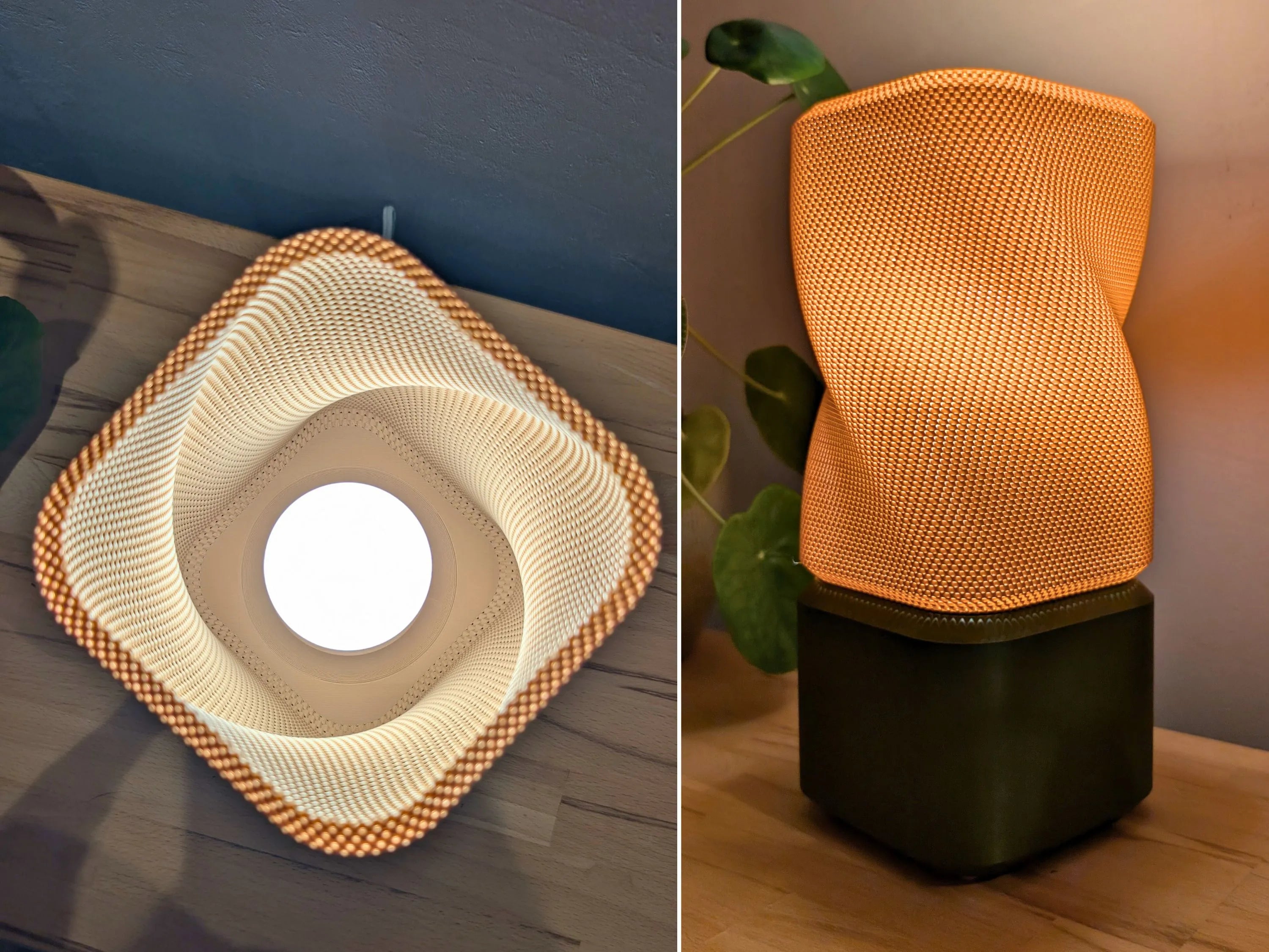 🧺 Lampe Torsadée Osier — Abat-jour texturé design 3D