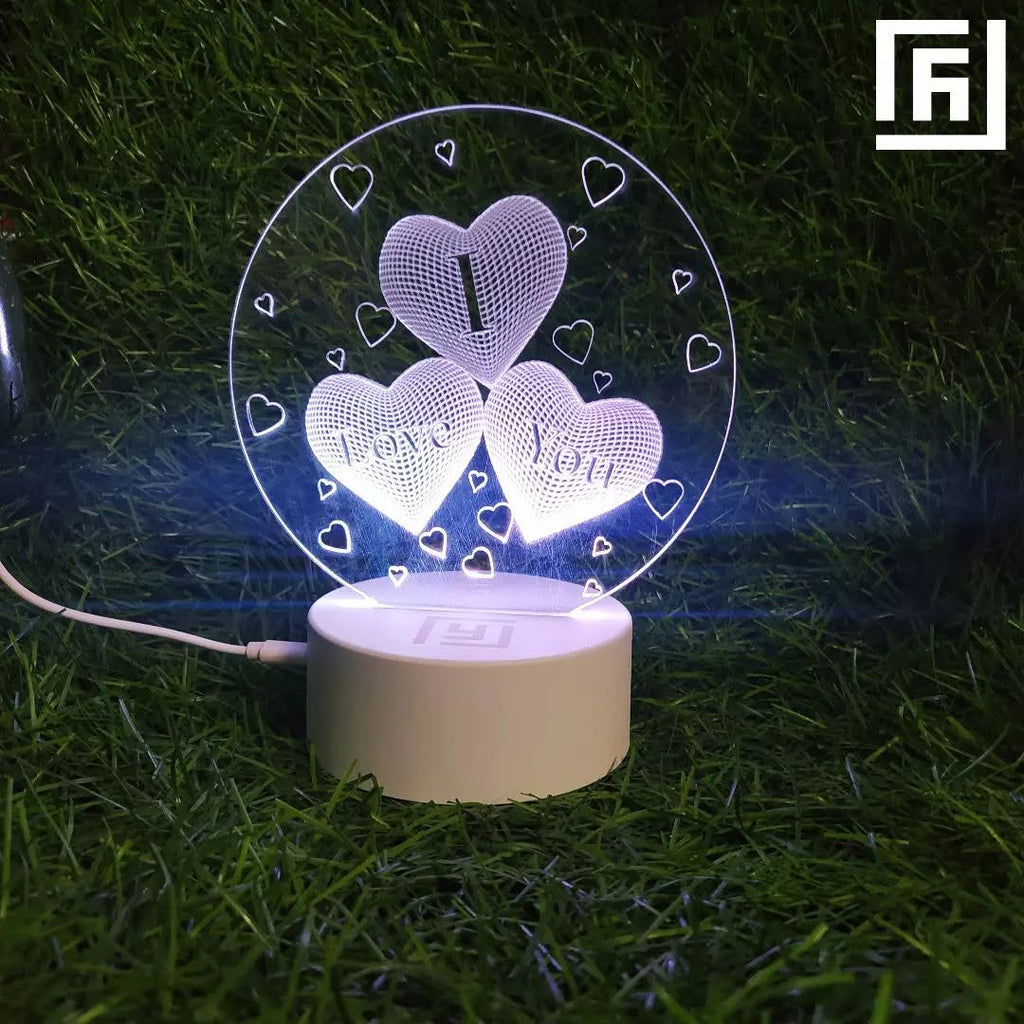 Lampe LED 3D Couple Enlacé 💑 Personnalisée