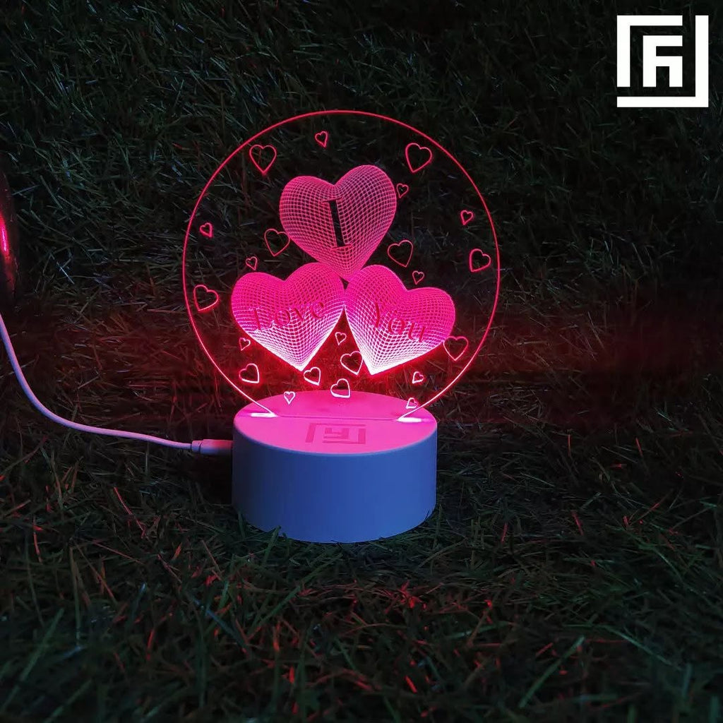 Lampe LED 3D Couple Enlacé 💑 Personnalisée