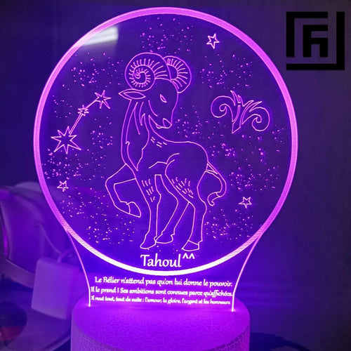Lampe LED 3D Couple Ligne d'Amour 💝 Personnalisée
