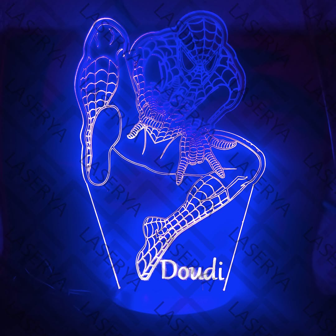 Lampe LED Spider-Man personnalisée 🕷️