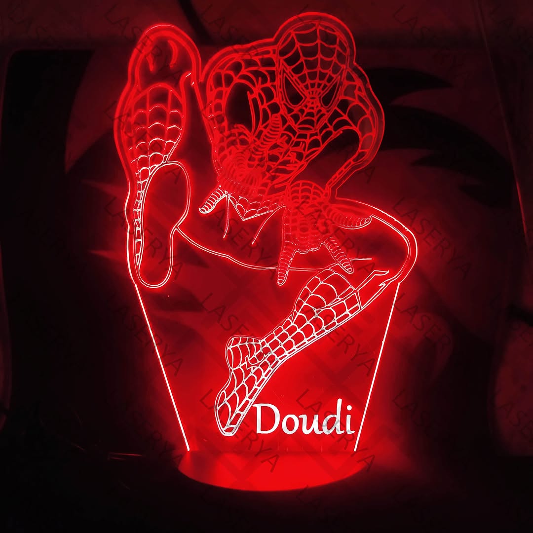 Lampe LED Spider-Man personnalisée 🕷️