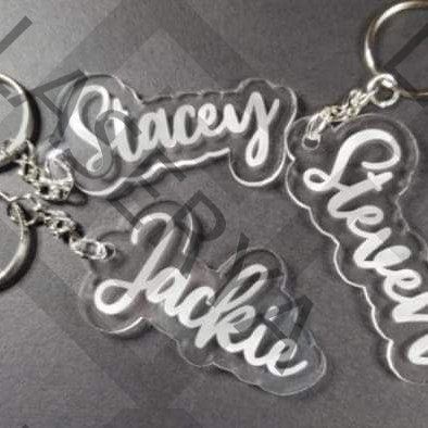 Porte-clés Plexi Transparent 💎 Personnalisable