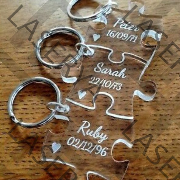 Porte-clés Plexi Transparent 💎 Personnalisable
