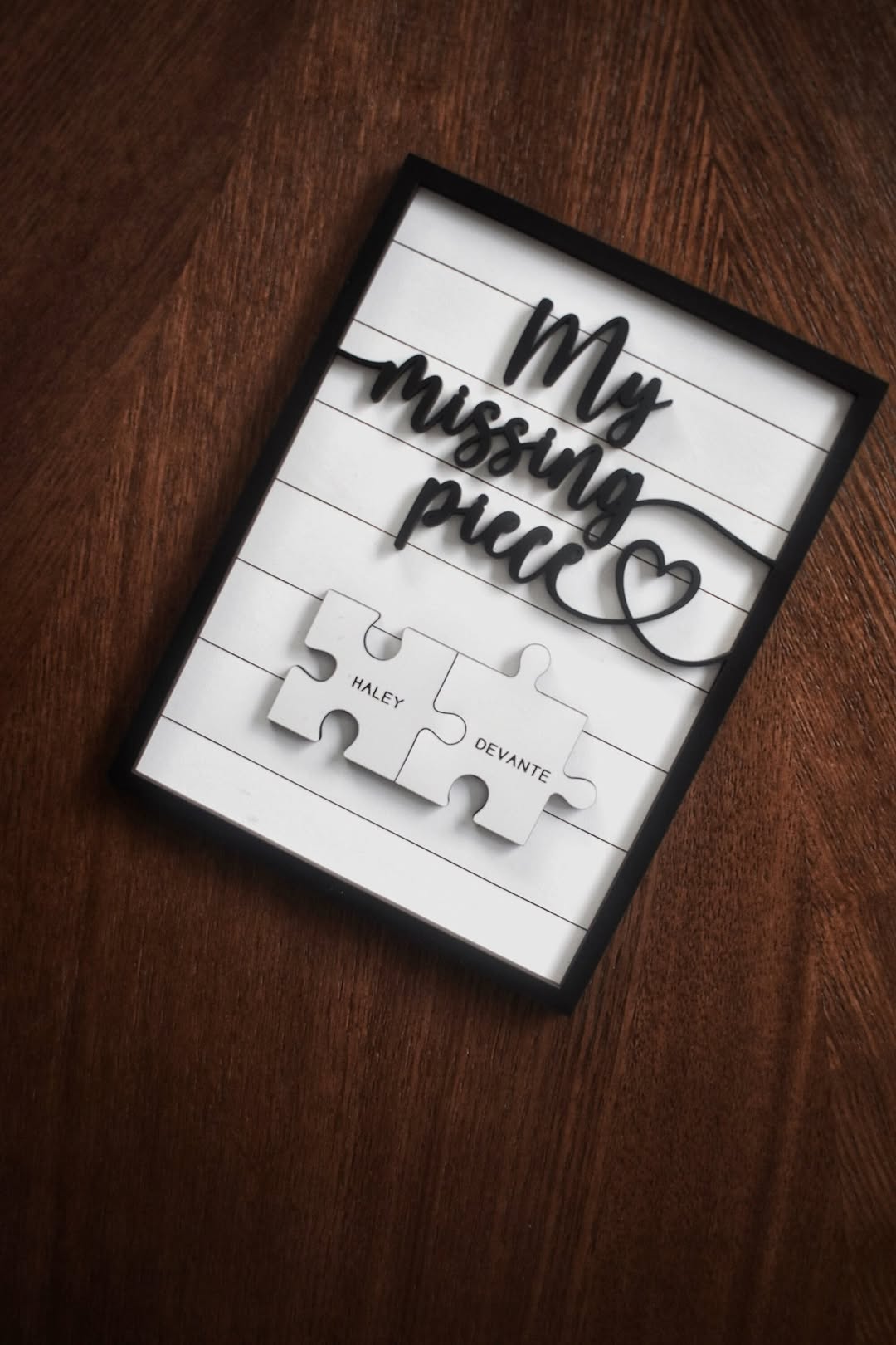 Panneau LED « Ma Pièce Manquante » ❤️ Cadeau Saint-Valentin personnalisé