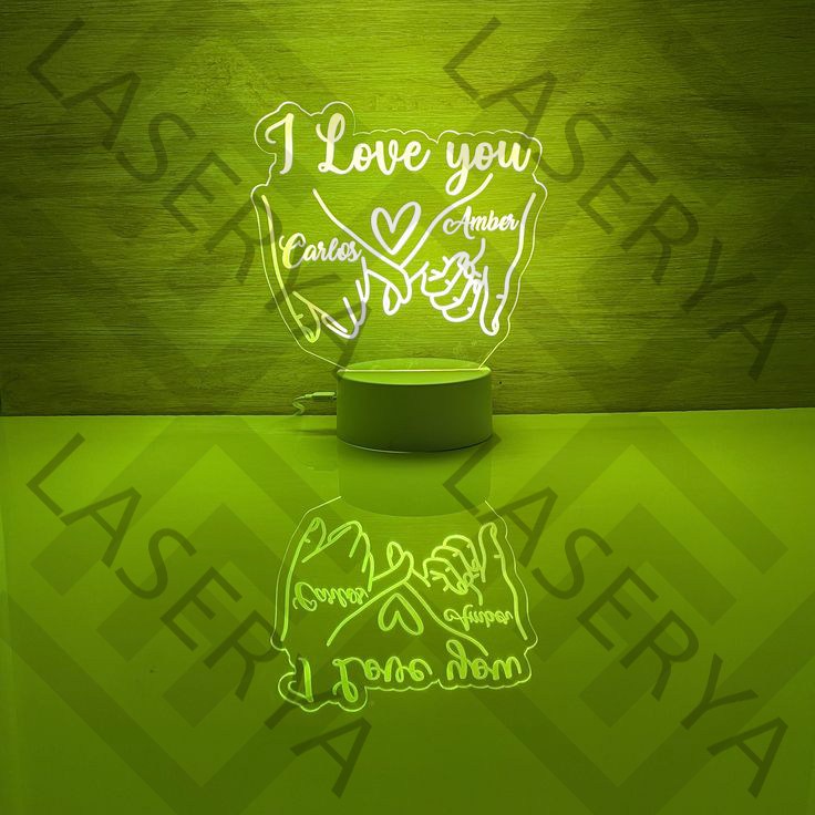 Lampe LED Cœur personnalisée 💞 Prénoms du couple