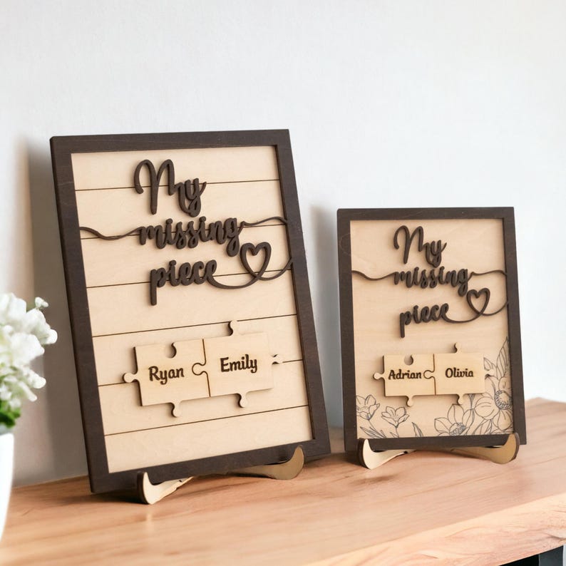 Panneau LED « Ma Pièce Manquante » ❤️ Cadeau Saint-Valentin personnalisé