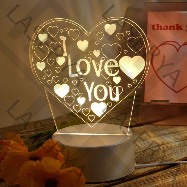 Lampe LED Cœur personnalisée 💞 Prénoms du couple