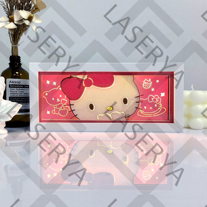 Light Box LED Hello Kitty &amp; My Melody 🎀 Déco Kawaii