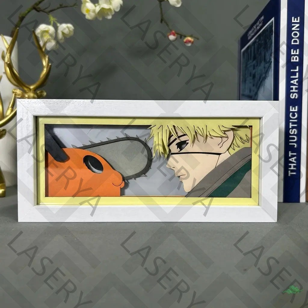 Light Box LED Denji &amp; Pochita – Chainsaw Man 🔥