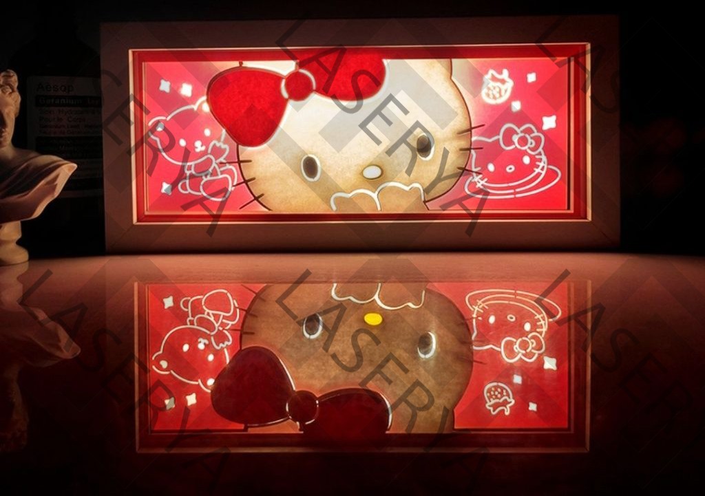 Light Box LED Hello Kitty &amp; My Melody 🎀 Déco Kawaii