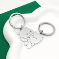 Porte-clés Couple personnalisé ❤️ Inox miroir