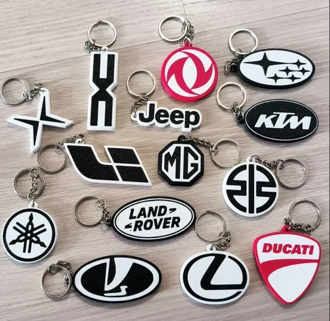 Porte-clés 3D Logos Marques Auto/Moto 🚗