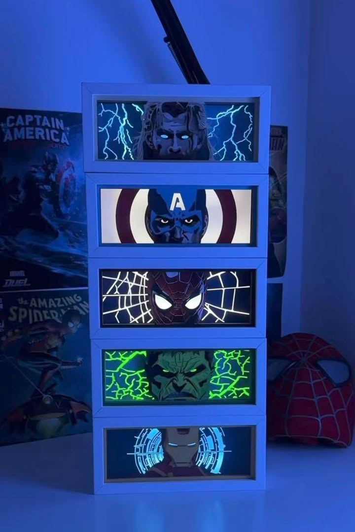 Light Box LED Super-Héros Marvel 🦸 Déco lumineuse