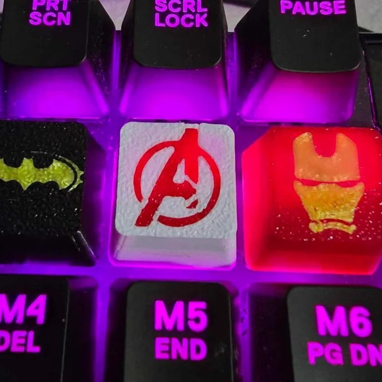 Keycaps 3D Mignonnes 🐧 Petits animaux kawaii (cœur)