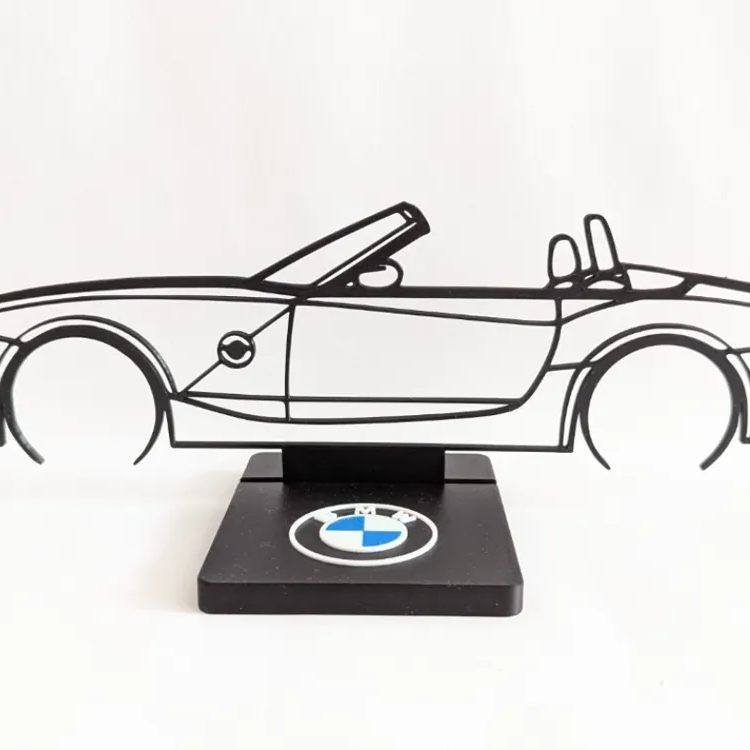 Présentoir Voiture 3D 🏎️ Silhouette sur socle