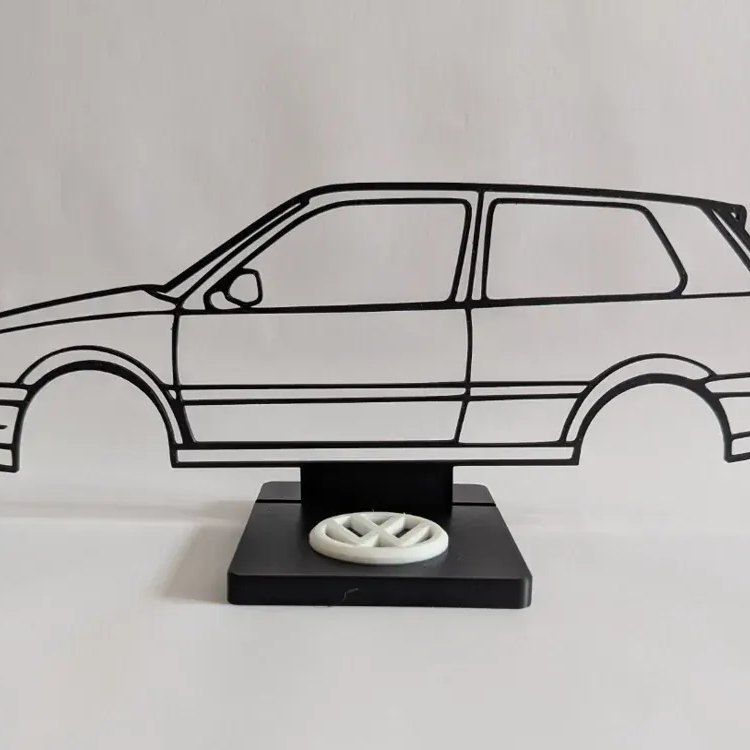 Présentoir Voiture 3D 🏎️ Silhouette sur socle