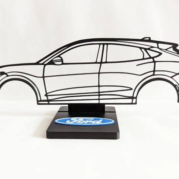 Présentoir Voiture 3D 🏎️ Silhouette sur socle