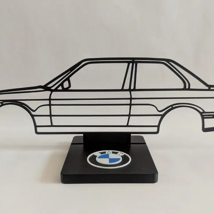Présentoir Voiture 3D 🏎️ Silhouette sur socle