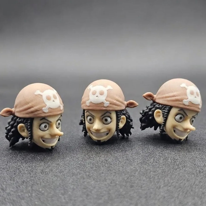 Porte-clés One Piece 🏴‍☠️ Têtes 3D (Luffy, Zoro, Sanji…)
