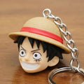 Porte-clés One Piece 🏴‍☠️ Têtes 3D (Luffy, Zoro, Sanji…)