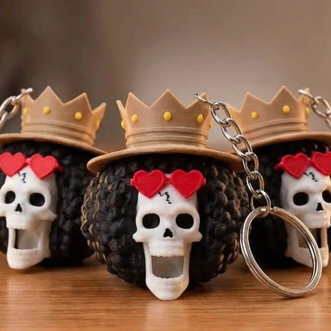 Porte-clés One Piece 🏴‍☠️ Têtes 3D (Luffy, Zoro, Sanji…)