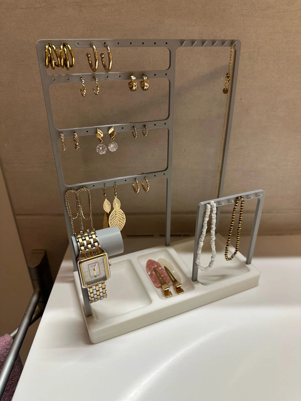 Porte-bijoux design multi-niveaux 💍 Présentoir élégant