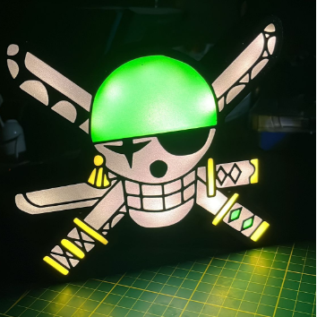 Lampe décorative Crâne de Zoro One Piece