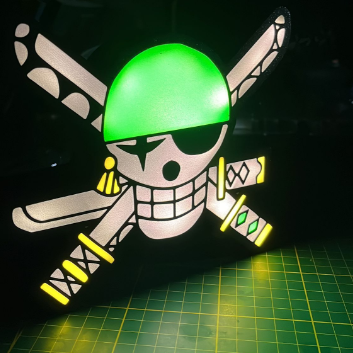 Lampe décorative Crâne de Zoro One Piece