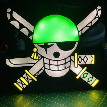 Lampe décorative Crâne de Zoro One Piece