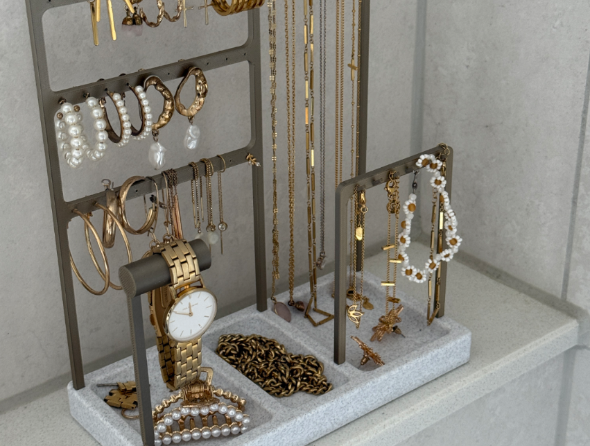 Porte-bijoux design multi-niveaux 💍 Présentoir élégant