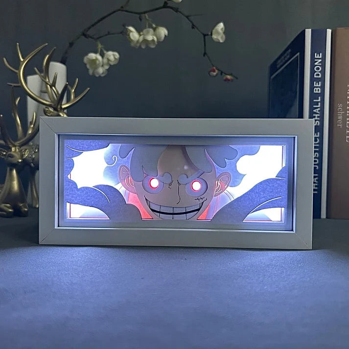 Light Box One Piece – Luffy Gear 5 ✨ Veilleuse déco chambre & setup