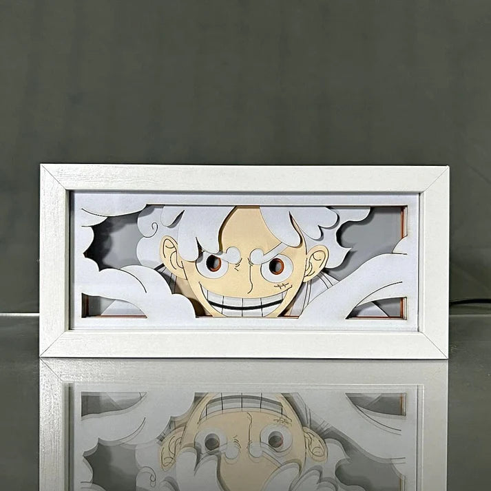 Light Box One Piece – Luffy Gear 5 ✨ Veilleuse déco chambre & setup