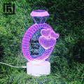 Lampe LED 3D Couple Flacon Parfum 💜 Personnalisée