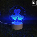 Lampe LED 3D Couple Enlacé 💑 Personnalisée