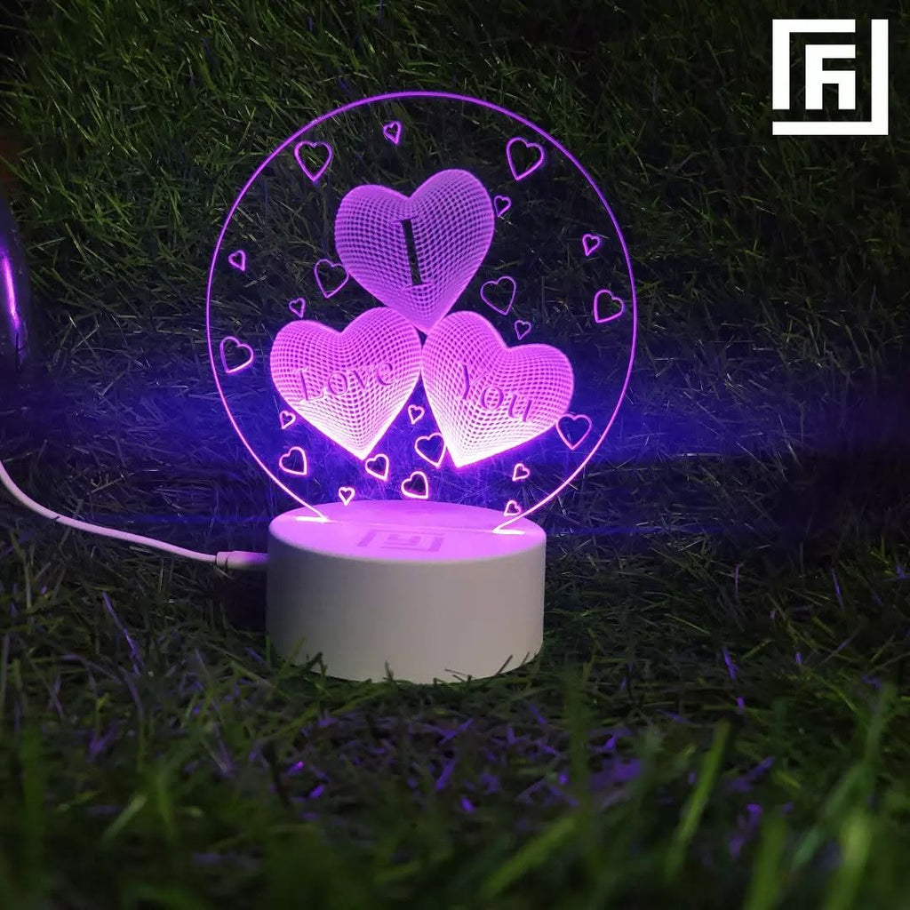 Lampe LED 3D Couple Enlacé 💑 Personnalisée