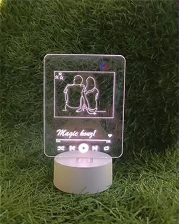 Lampe LED 3D Couple Saint-Valentin 💕 Personnalisée