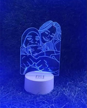 Lampe LED 3D Couple Saint-Valentin 💕 Personnalisée