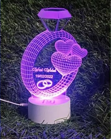 Lampe LED 3D Couple Saint-Valentin 💕 Personnalisée