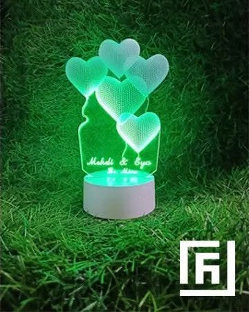 Lampe LED 3D Couple Saint-Valentin 💕 Personnalisée