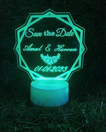 Lampe LED 3D Couple & Amour ❤️ Personnalisée