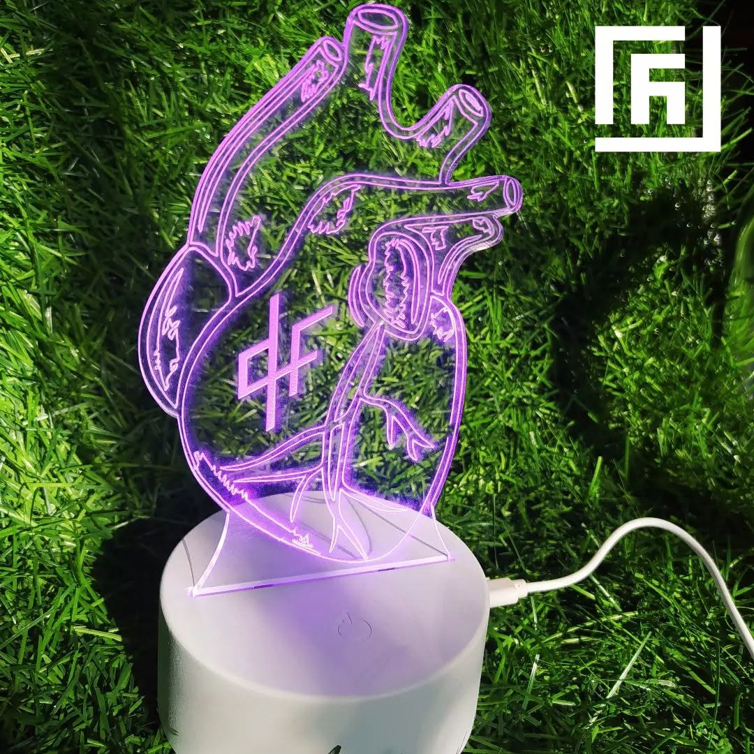 Lampe LED 3D Couple Câlin 💑 Personnalisée