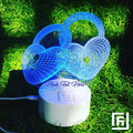 Lampe LED 3D Couple Cœurs Entrelacés 💕 Personnalisée