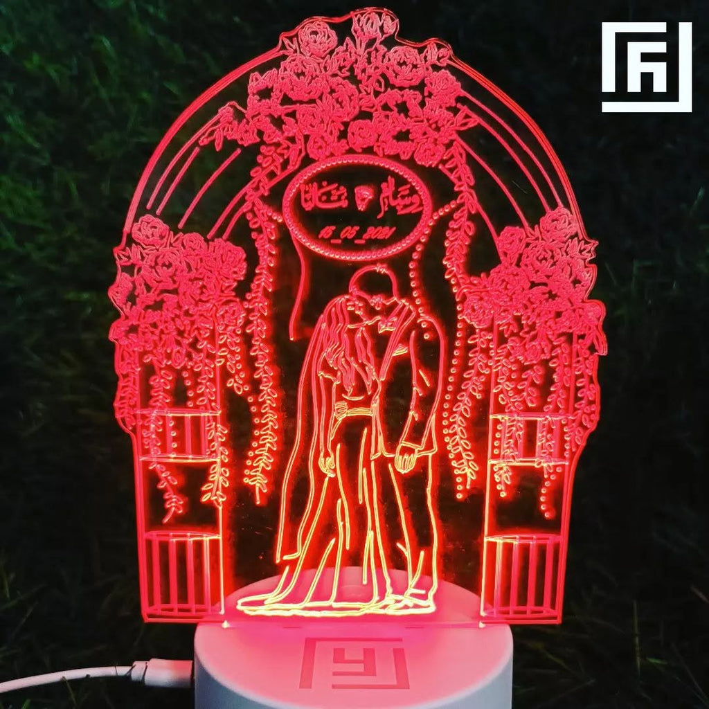 Lampe LED 3D Couple Debout 💑 Personnalisée