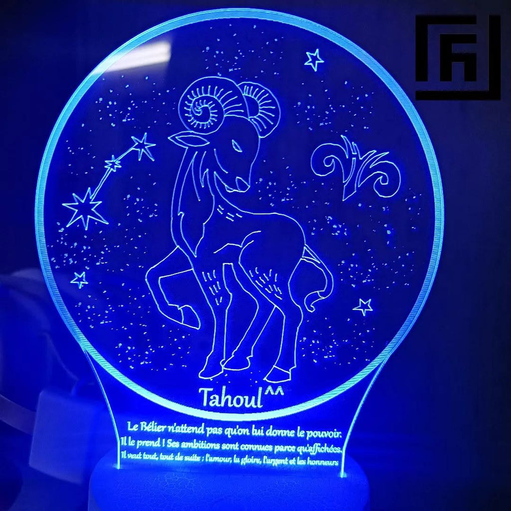 Lampe LED 3D Couple Ligne d'Amour 💝 Personnalisée