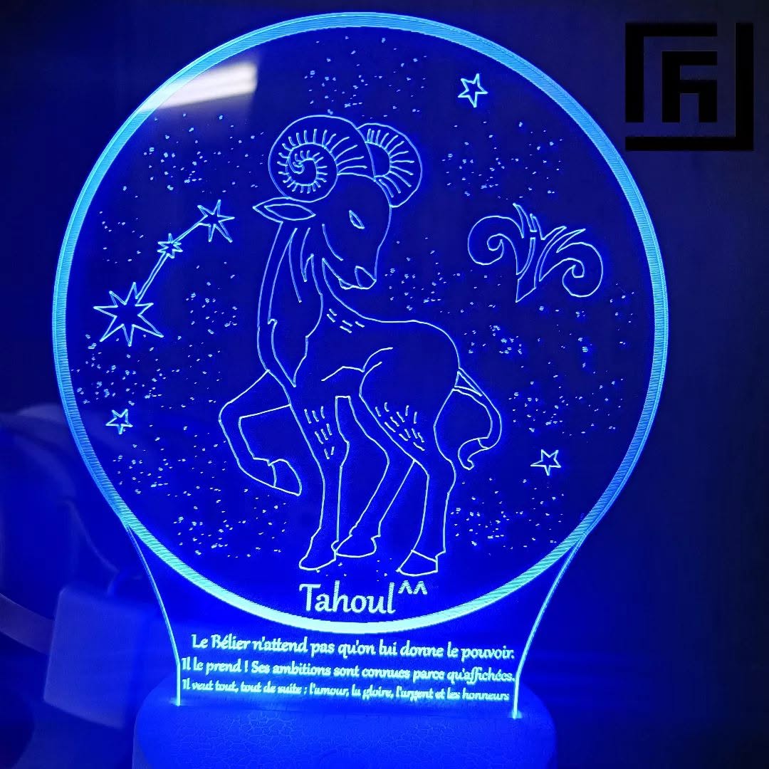 Lampe LED 3D Couple Ligne d'Amour 💝 Personnalisée