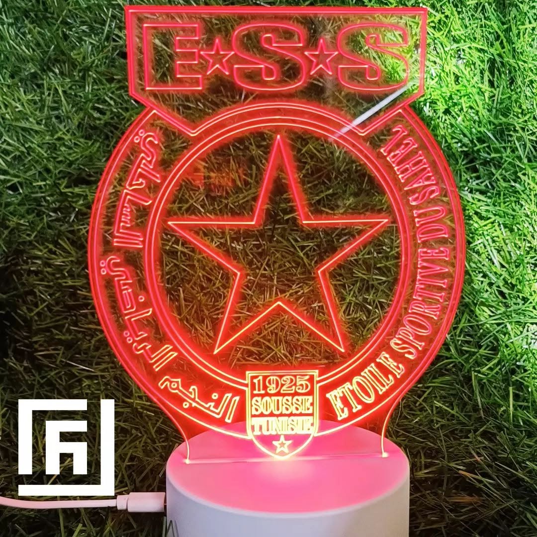 Lampe LED 3D Étoile du Sahel (ESS) ⚽ Déco supporter