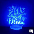Lampe LED 3D We Love You Mom 💕 Personnalisée